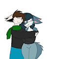 Rune hugging Kate by RuneGalin
