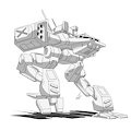 Inktober 1 'Swift' - OW-1 Owens OmniMech