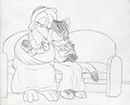 Inktober Day (2) Mother Cat & Nanny Hen