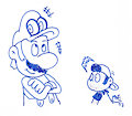 Inktober 2017 - Super Mario, Cappy and Mike by TheMN
