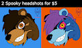 Spooky headshot commissions