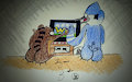Mordecai and Rigby's Asses by MoonShadow700