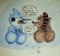 Mordecai and Rigby Mooning by MoonShadow700