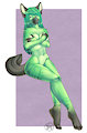 Green on Purple by JackiNorthstar