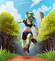 Running in the Park by JackiNorthstar