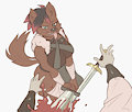 Wolf strikesdown the prey by MikeTheUser