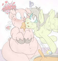 My First Kiss...And right before I swallowed my feed! by Blackbewhite2k7