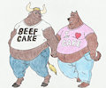 R. Tur and Scuford showing off their cute shirts. by scuford
