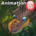 The dragon and the fearless gecko - Animated version by PalmarianFire