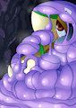Muk and Snivy by Cidea