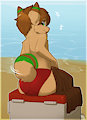 Pants on at beach