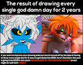 The result of drawing every single god damn day for 2 years