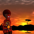 Soaking in the Serengeti Sunset