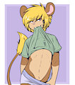 Idiot Nerd Lifts Shirt