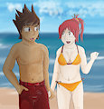 Relaxing at the beach