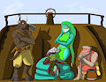 The Bloody Captain and his crew by jsahdow