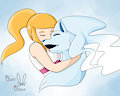 Trainer and Ninetales by BaniBows