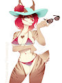 Cat in a sunhat by Vexstacy