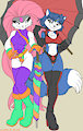 Krystal and Jenny Race Queens by nr1231