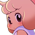 Momo sitting by Sanae