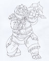 Pandaren Monk -LineArt- by TenkiH