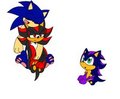 sonadow and babies by hedgecat22