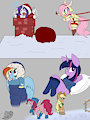 mane 6 doodles by SilverMoriko