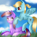 (Old Art) violet and sister by VioletRose