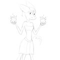 Kobold Sorceress sketch I did a bit ago.