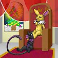 Mew and Jolteon by DrJavi
