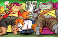 Bebop and Rocksteady's footslave (No dialogue) by fuwwyfootpaws