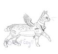Alexxia feral lineart by KravenFoxxy