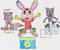 Amy Finger Painting with Friends
