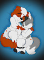 me and nelson sleeping and snuggles by furryfluffywolf