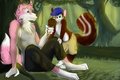 Enjoying a sweet treat