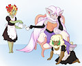 Diva and her Maids by Velociripper