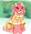 Cadbury the Rosy Maple Moth by Yoako