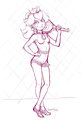 Peach - Tennis treat (sketch) by DSPOWERDOLLS