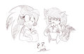 Birthday Sketch: Eating Sweet Crepes