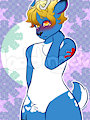 Blue Antler Pin Up 5 by ladilol