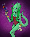Some alien girl with a gun