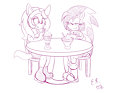 Sketch: Just us girls hanging out