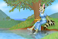 Genet by a lake by DrJavi