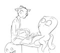 Man Types on Octopus
