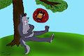 Inside a Wolf Under a Tree
