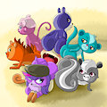 Littlest Pet Shop & Meowth - Sixway Squish by Mewscaper