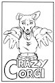 AC08 - Crazy Corgi Conbadge - Inked