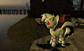 Alone at sunset by hawkeangel