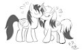 Sketch: Twinklepunch and Prince Thunderwing kissing