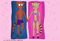 Moyo and Jamila at the Beach - Art Trade